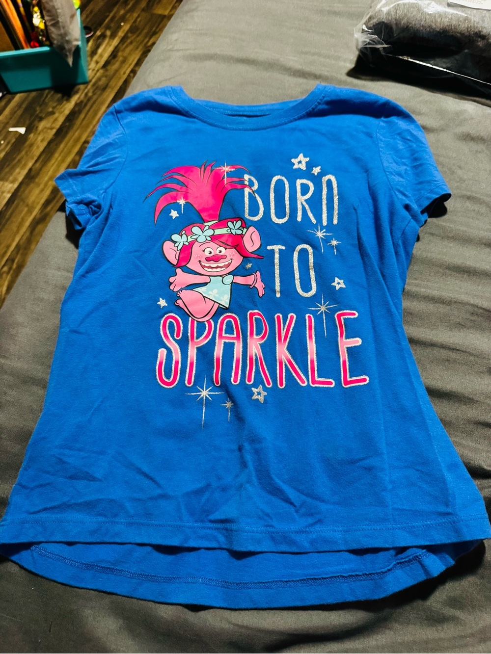 Born to Sparkle Trolls Graphic Tee - Blue